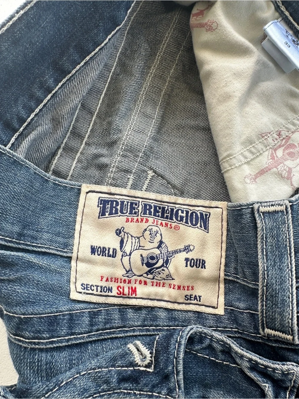 True Religion Men's Slim Straight Blue Jeans